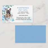 Leuke Floral Blue Pet Groomer Spa Visitekaartje (Voorkant / Achterkant)