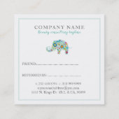 Leuke Floral Elephant Referral Kaart (Achterkant)