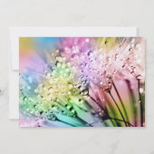 Leuke Floral en Raindrop Verjaardagsfeestuitnodigi Kaart (Achterkant)