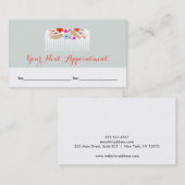 Leuke Floral Kam Haar Salon Afspraak Afsprakenkaartje (Voorkant / Achterkant)