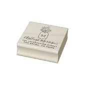 Leuke Floral Mason Jar Script naam & retour adres Rubberstempel (Stempel)