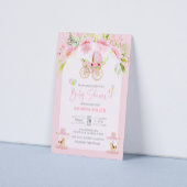 Leuke florale baby wieg Baby shower Uitnodiging