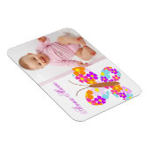 Leuke "Flower Butterfly" Baby Aankondiging Magneet (Rechterzijde)