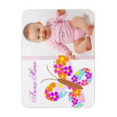 Leuke "Flower Butterfly" Baby Aankondiging Magneet (Verticaal)