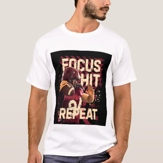 Leuke focus hit herhalingsafbeelding  t-shirt (Voorkant)