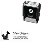 Leuke Folk Art Fox gepersonaliseerd retour adres Zelfinktende Stempel (In situ)