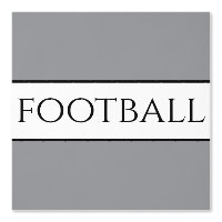 Leuke FOOTBALL tekst Modern grijs zwart wit strepe