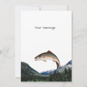 Leuke forel Seizoensgroeten op houtnerf Feestdagenkaart (Achterkant)