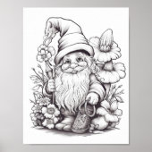 Leuke Forest Gnome Kleurstof Poster (Voorkant)