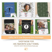 Leuke foto Best Dad van Par Golfer Modern Typograp Golfhanddoek