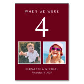 Leuke foto Bourgondië Rode bruiloft Kaart (Achterkant)