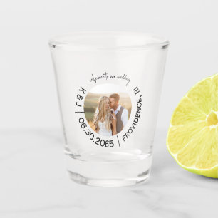 Leuke foto bruiloft gunst shot glas