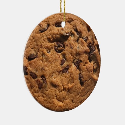Leuke foto Chocolade chip cookie Keramisch Ornament (Rechts)
