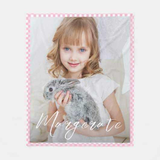 Leuke foto fleece deken met een naam (Voorkant)