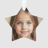 Leuke FOTO Kerstster personaliseren Ornament (voorkant)