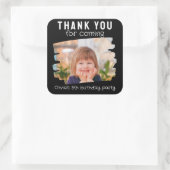 Leuke foto Kids Verjaardagsfeestje Bedankt Favor Vierkante Sticker (Tas)