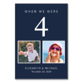 Leuke foto Navy Blue Wedding Kaart (Voorkant)