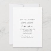 Leuke foto Quinceañera verjaardagsfeestuitnodiging Kaart (Achterkant)