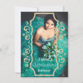 Leuke foto Quinceañera verjaardagsfeestuitnodiging Kaart (Voorkant)