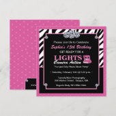 Leuke foto shoot party uitnodigingen (Voorkant / Achterkant)