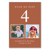 Leuke foto Terracotta bruiloft Kaart (Achterkant)