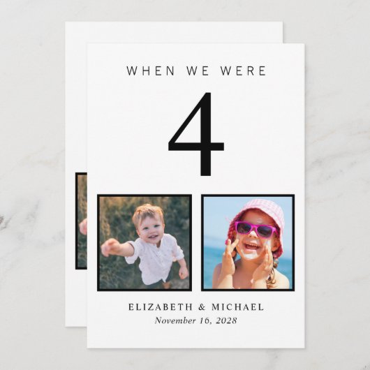 Leuke foto Trouwtafel Nummer Kaart (Voorkant / Achterkant)