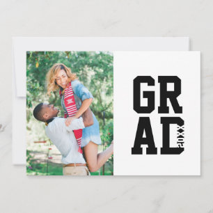 Leuke foto universiteit moderne afstudeer uitnodig kaart