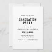 Leuke foto universiteit moderne afstudeer uitnodig kaart (Achterkant)