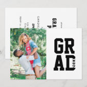 Leuke foto universiteit moderne afstudeer uitnodig kaart (Voorkant / Achterkant)