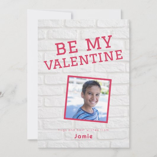 leuke foto Valentijnsdag op school Feestdagenkaart (Voorkant)