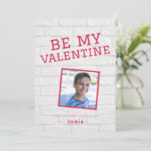 leuke foto Valentijnsdag op school Feestdagenkaart (Staand voorkant)