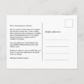 Leuke foto van een klein huis nieuwe adres verhuiz aankondigingskaart (Achterkant)