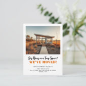 Leuke foto van een klein huis nieuwe adres verhuiz aankondigingskaart (Staand voorkant)