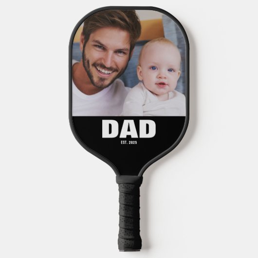 Leuke foto van papa gemaakt pickleball paddle (Voorkant)