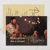 Leuke foto virtuele Pesach uitnodiging (Voorkant / Achterkant)