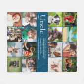 Leuke fotocollage Leuke oom Definitie Fleece Deken (Voorkant (Horizontaal))