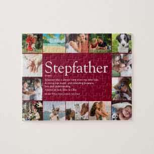 Leuke fotocollage stiefvader stiefpapa citaat legpuzzel
