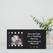 Leuke Fotofilm Save the Date Kaart (Staand voorkant)