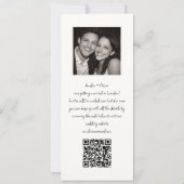 Leuke fotohokje trouw-QR-code moderne hoge Save The Date (Achterkant)