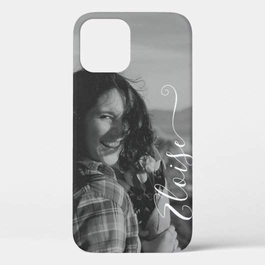Leuke fotosjabloon kalligrafie met de hand gelette Case-Mate iPhone case (Achterkant)