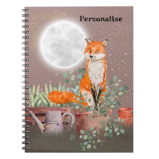 Leuke Fox Moon Eucalyptus Journal Notitieboek (Voorkant)