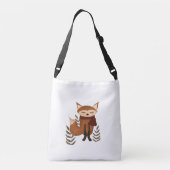 Leuke Fox Winter Illustratie Crossbody Tas (Achterkant)