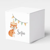Leuke Fox Woodland Party Pet Happy Birthday Bedankdoosjes (Voorkant Zijde)