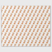 Leuke Fox Woodland Party Pet Happy Birthday Cadeaupapier (Vlak)