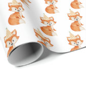 Leuke Fox Woodland Party Pet Happy Birthday Cadeaupapier (Rol Hoek)