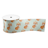 Leuke Fox Woodland Party Pet Happy Birthday Mint Satijnen Lint (Spoel)
