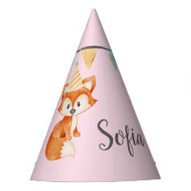 Leuke Fox Woodland Party Pet Happy Birthday Pink