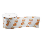 Leuke Fox Woodland Party Pet Happy Birthday Satijnen Lint (Spoel)