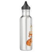 Leuke Fox Woodland Party Pet roze Waterfles (Links)