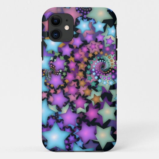 Leuke Fractale Kunst Kleurrijke Sterren Case-Mate iPhone Case (Achterkant)